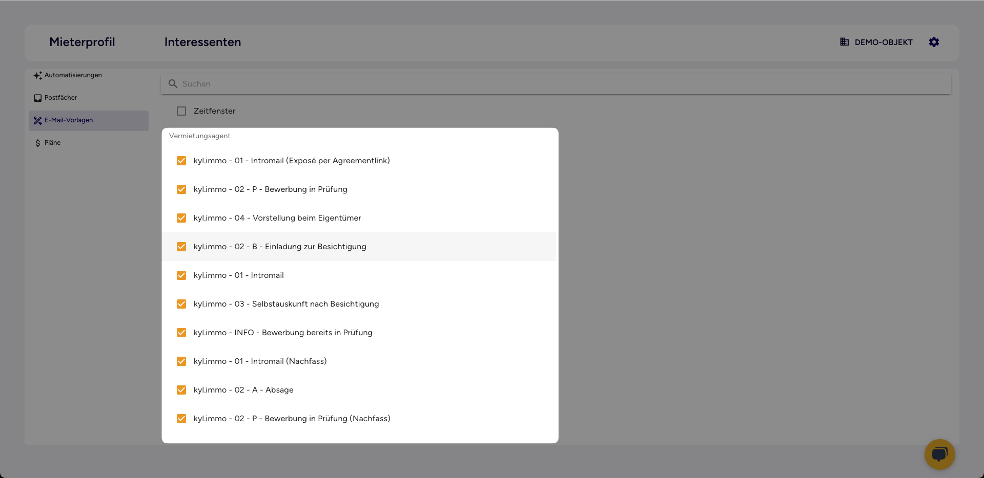 Vorlagen als Favoriten markieren
