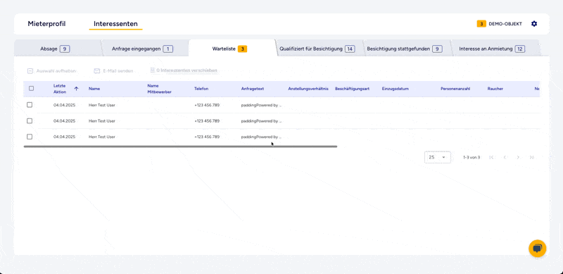 Drag-and-Drop: Interessent zwischen Phasen verschieben